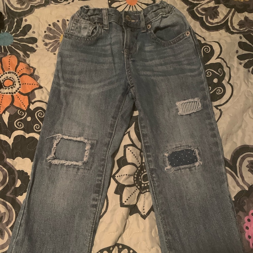 Girls boyfriend crop jeans